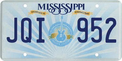 MS license plate JQI952