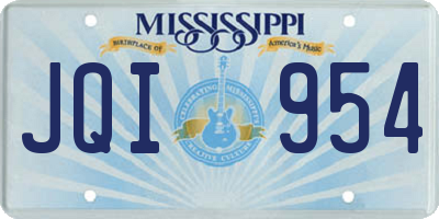 MS license plate JQI954
