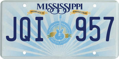 MS license plate JQI957