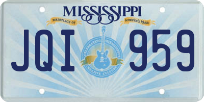MS license plate JQI959
