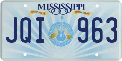 MS license plate JQI963