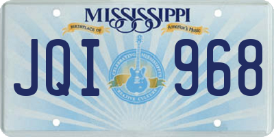 MS license plate JQI968