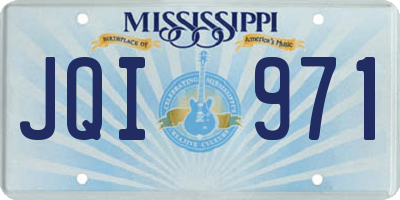 MS license plate JQI971
