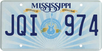 MS license plate JQI974