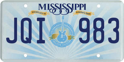 MS license plate JQI983