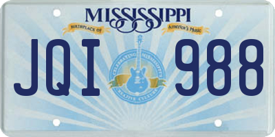 MS license plate JQI988