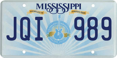 MS license plate JQI989