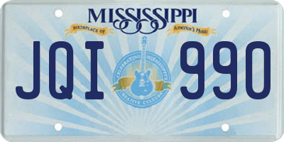 MS license plate JQI990