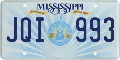MS license plate JQI993