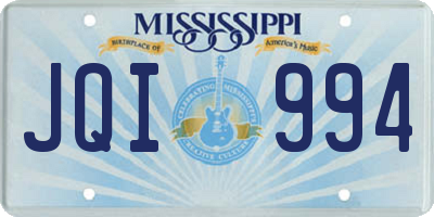MS license plate JQI994