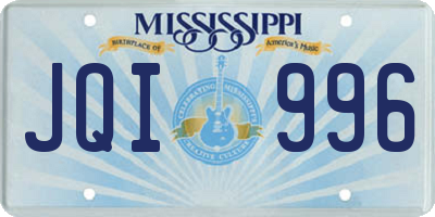 MS license plate JQI996