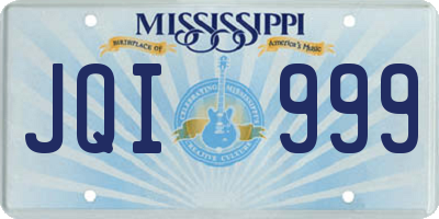MS license plate JQI999