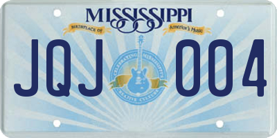 MS license plate JQJ004