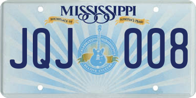 MS license plate JQJ008