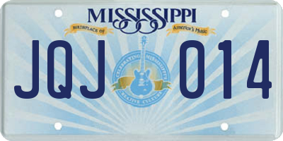 MS license plate JQJ014