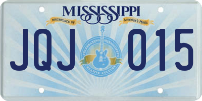 MS license plate JQJ015