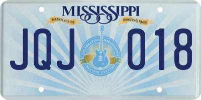 MS license plate JQJ018