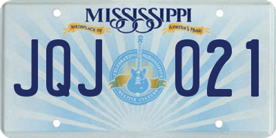 MS license plate JQJ021