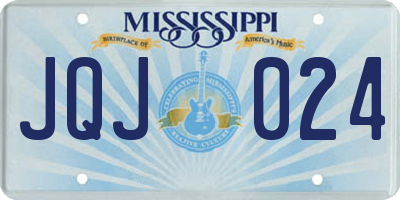 MS license plate JQJ024