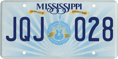 MS license plate JQJ028