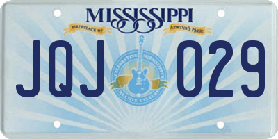 MS license plate JQJ029