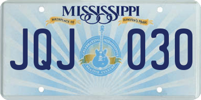 MS license plate JQJ030