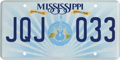 MS license plate JQJ033