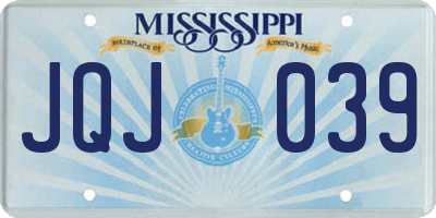 MS license plate JQJ039