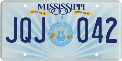 MS license plate JQJ042