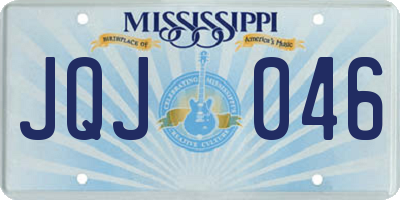 MS license plate JQJ046