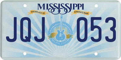 MS license plate JQJ053