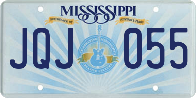 MS license plate JQJ055