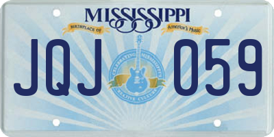 MS license plate JQJ059