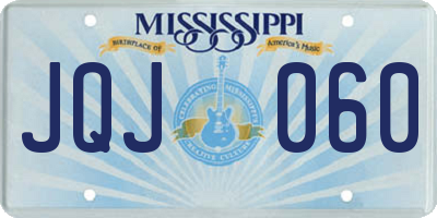 MS license plate JQJ060