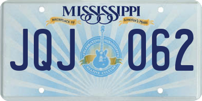 MS license plate JQJ062