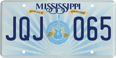 MS license plate JQJ065