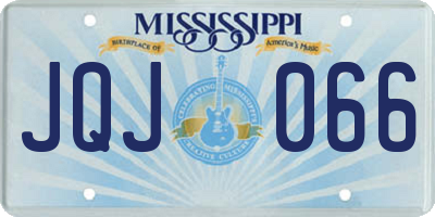 MS license plate JQJ066