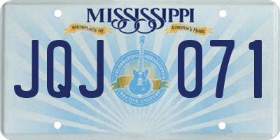 MS license plate JQJ071