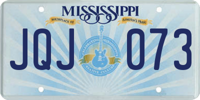 MS license plate JQJ073