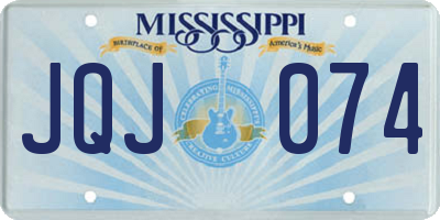 MS license plate JQJ074