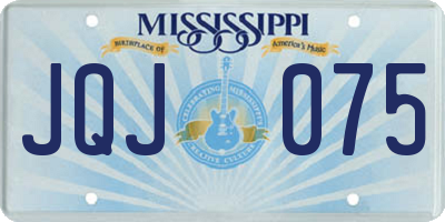 MS license plate JQJ075