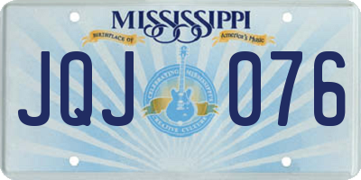 MS license plate JQJ076
