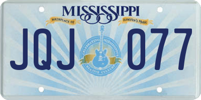 MS license plate JQJ077