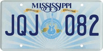 MS license plate JQJ082