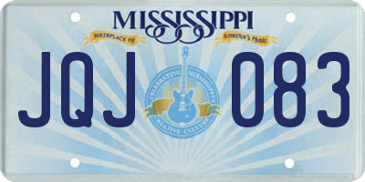 MS license plate JQJ083