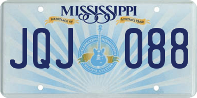 MS license plate JQJ088