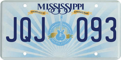 MS license plate JQJ093