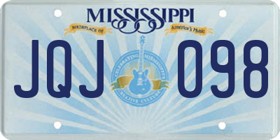 MS license plate JQJ098