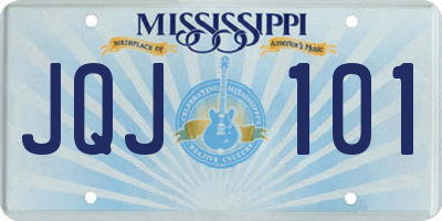 MS license plate JQJ101