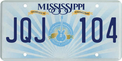 MS license plate JQJ104